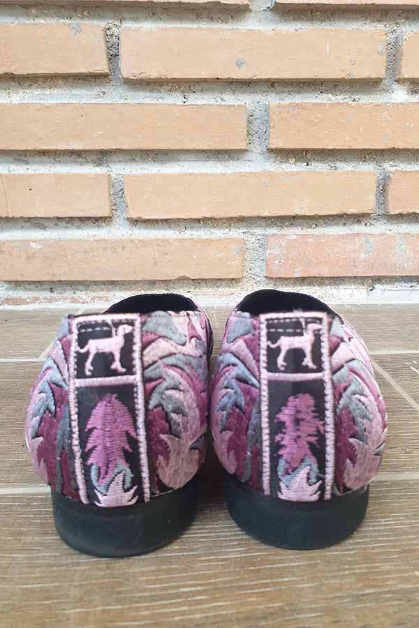 bailarinas-bordadas-mujer-bosque-rosa-dalmatan-zapatos dalmatán
