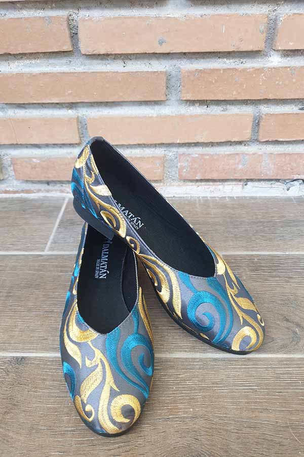 zapatos-bordados-dalmatan-planos-mujer-comodos-bailarinas-zapatos dalmatán